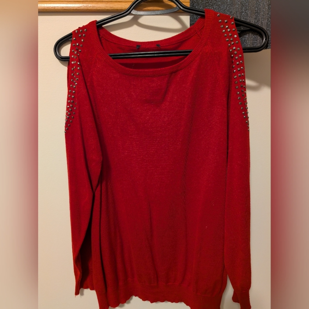 Le Chateau Red Studded Top